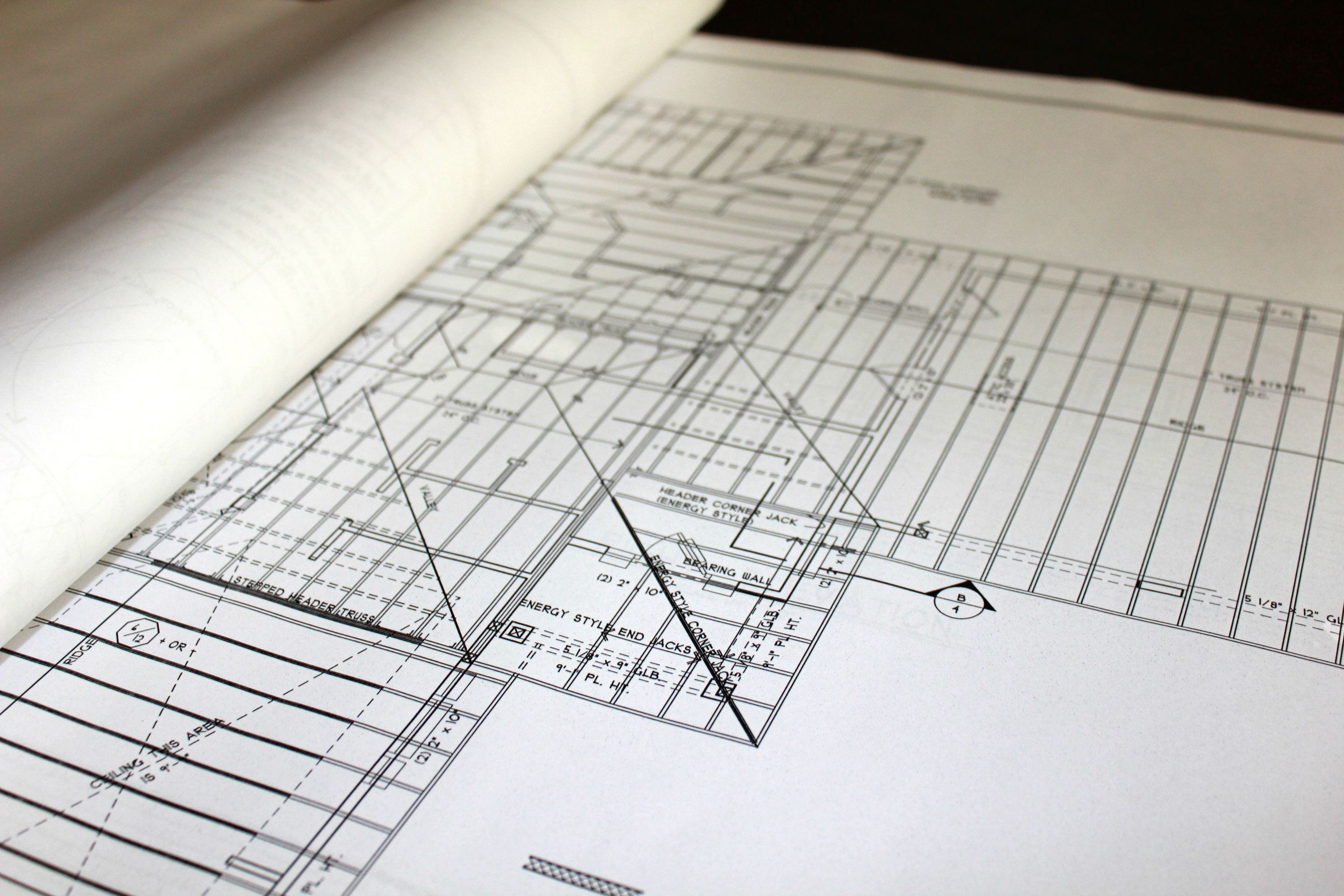 Structural engineering drawings for new build design